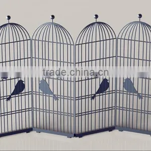 Chinese Style Living Room Furniture Bird Hollow Decorative Metal Folding Screen thumbnail-1