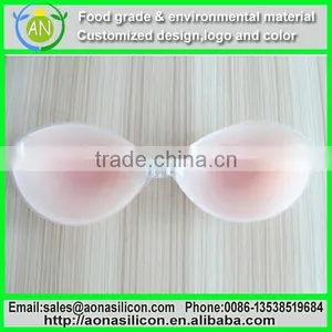 Hot Nude Mature Sexy Invisible Silicon Free Bra thumbnail-1