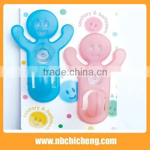 Plastic Wall Hook Man Shape Single Hooks j Suction Cup Hanger thumbnail-1
