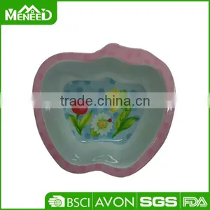 BPA Free Child Safe Kids Apple Fruit Shaped Bowls in Melamine thumbnail-1