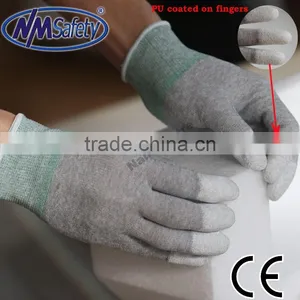 NMSAFETY En388 Safety Test Anti-static pu Hand Gloves Work Glove thumbnail-1