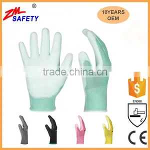 Factory Price Ultimate Grip Safety Work PU Coated Gloves for Garden Fishing Electrician Automotive Kids Women Men thumbnail-1