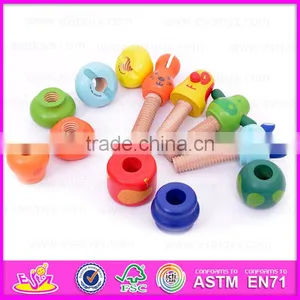 2015 Cute Screw Wooden Combination Toy for Kids,Creative Wooden Screw and Nut Toy,Screw Design Wholesale Educational Toy W03C011 thumbnail-6