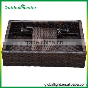 Outdoor Foldable Wicker Side Table Patio Furniture thumbnail-4