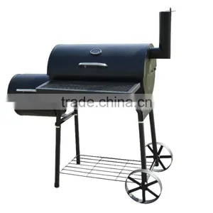 Chimney BBQ / BBQ Grill / Smoker BBQ Deluxe Charcoal BBQ Grill With Trolley thumbnail-1