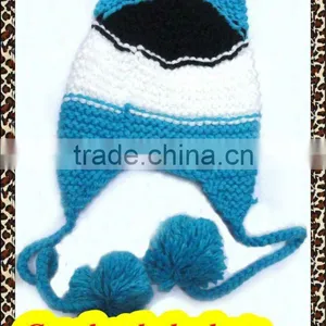 Wholesale STOCK Blue Crochet Baby Hat With Bell Accessories thumbnail-1