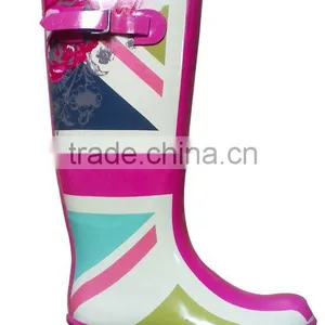 High Heels Women Rubber Rain Boots thumbnail-4