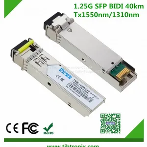 1.25Gb/s 40Km LC BiDi SFP for MIKROTIK Transceiver Single LC, 1550nm Tx/1310nm Rx, DFB Single-mode, DDM thumbnail-1