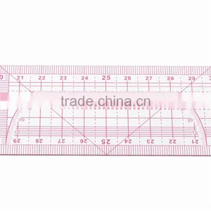 Kearing Chinese Manufacture Transparent Designer Grading Rulers Flexible Sanwich Metric Fashion Graph 5*50cm #8002 thumbnail-4