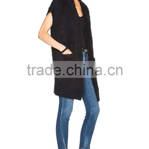 OEM Service High Quality Custom Women Fancy Sweater Vest thumbnail-3