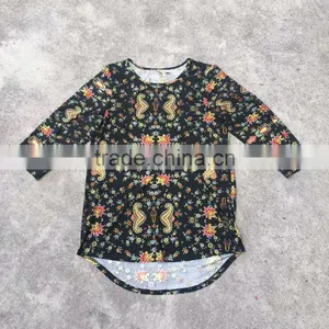 Women Latest Design Full Print T-shirts Stock Apparel thumbnail-1