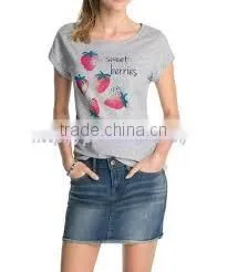 Ladies Top Silk Sreen Garment Fashion T-shirt thumbnail-1