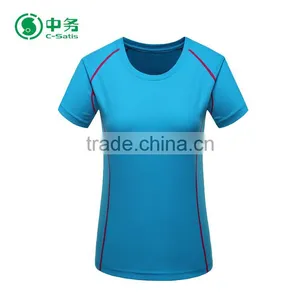 New Pattern Quick Dry Round Neck Sublimation Sport Running T Shirt for Women thumbnail-4