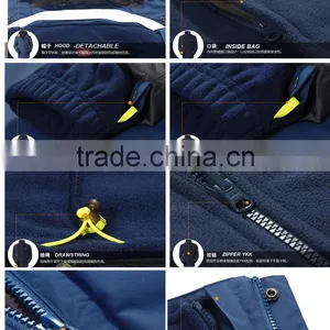 100% Polyester Lightweight 10000mm Waterproof Softshell Jacket thumbnail-4
