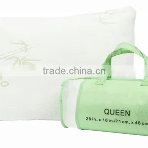 Shredded Memory Foam Pillow With Zipper Bamboo Cover thumbnail-1