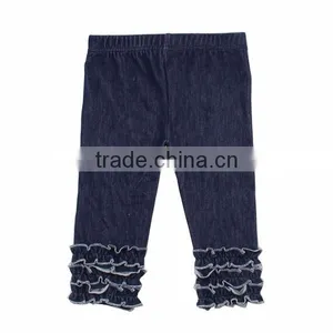 Wholesale Icing Sew Sassy Ruffle Leggings Girls Jeans Deinm Pants thumbnail-1