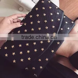 DY0100Z Europea Fashion Ladies pu Leather Rivet Tote Bag Clutch Bag thumbnail-2