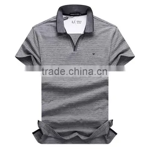2016 New Mens Short Sleeve 100% Cotton Collar Polo Shirt/T-Shirt Wholesale thumbnail-1