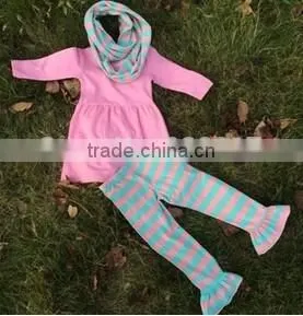 2014 New Hot Baby Girls Stripe Dress Pant Set With Stripe Scarf Girls Stripe Dress Pant thumbnail-1