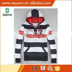 Customn Hot Sale Fashion Men's CVC Yarn Dyed Fleece Hoody thumbnail-1