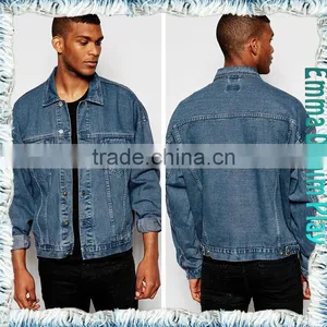 2016 Spring Korean Fashion Men Blue Full Sleeve Turn-down Collar Slim Jacket Coats thumbnail-2