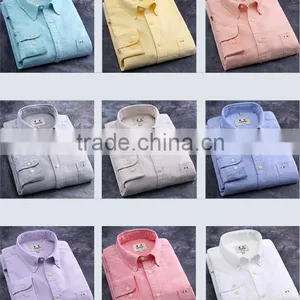 2016 100% Cotton Non Iron Solid Color Men Oxford Casual Shirt thumbnail-2