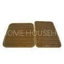 Dark Brown Square Rattan Placemats / Plastic Food Mat For Restaurant thumbnail-1
