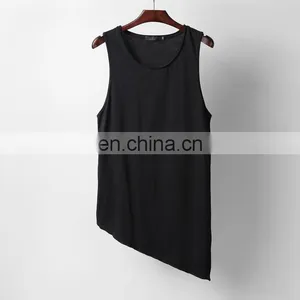 European Fashion Top Quality Clothing 100%Cotton Short Sleeve Customize Embroidery Logo Elongated T-shirt thumbnail-1