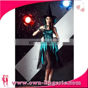 Carnival Halloween Witch Costume Fancy Dress Woman's Vampire Witch Devil Halloween thumbnail-6