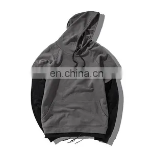 Men's 2-in-1 T-shirt Long Sleeve Street Casual Hoodie Jumper Hoody Top Sweater thumbnail-2