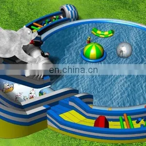 Best Quality Commercial Grade Giant New Design Polar Bear Inflatable Water Slide for Sale thumbnail-5