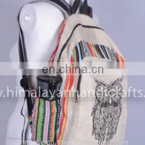 Pure Elegant Blue Hemp Backpack HBBH -0034 thumbnail-1
