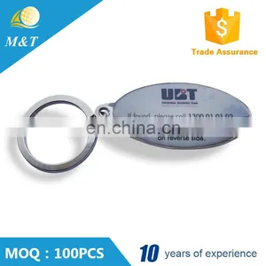 Wholesale Promotional Gifts Custom Oval Shape Metal Keychain thumbnail-3
