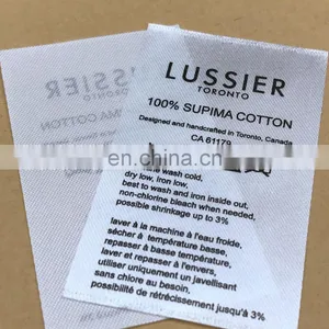 Custom Fabric Printed Satin Care Labels for Clothing Satin thumbnail-4
