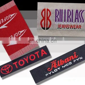 Cheap Polyester Satin Woven Label Printted Logo thumbnail-1