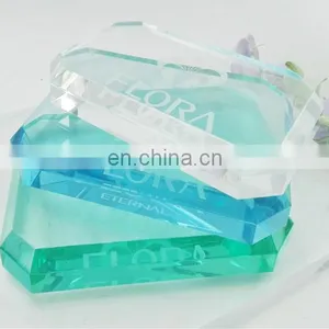 Clear Acrylic Block With Diamond Polish thumbnail-3