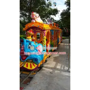 Zhongshan Amusement Theme Park Equipment Electric Train Rail Train Zooland Elephant Outdoor Playground, Kiddie Rides thumbnail-3