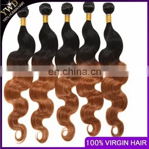 Cheap Price 100% Remy Body Wave New Hair 3 Bundles/lot Two Tone Ombre T1b-30 Brazilian Human Hair thumbnail-3