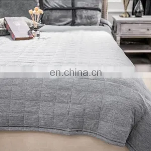 King Size Gray Color Vintage Washed Solid Cotton Quilt and Shams Set /Comfortable Bedding Bed Sets thumbnail-2
