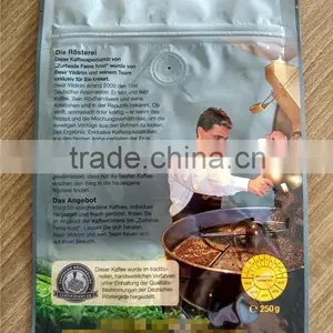 Laminated Plastic Custom Printed Metalized Stand up Coffee Pouch With Zipper thumbnail-4