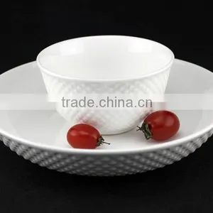 Embossed New Bone China Dinner Setqualitier Tablewarecup Plate Bone China thumbnail-4