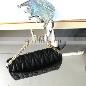 Crown Shape Portable Metal Foldable Bag Purse Hook Handbag Hanger Holder Shell Bag Folding Table Hook thumbnail-5