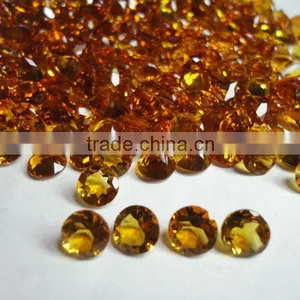 AAA Citrine 3mm Faceted Round thumbnail-1