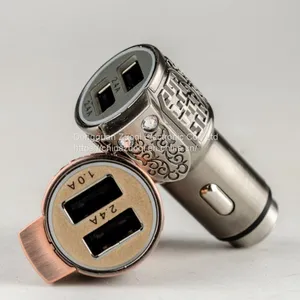 Universal Dual USB In-car Charger Adapter Cigarette Lighter for Android/iOS thumbnail-5