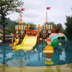 Large Amusement Equipment Fiberglass Water Water Village Water House Pirate Ship Children's Park Combination Slide Amusement Facilities thumbnail-1