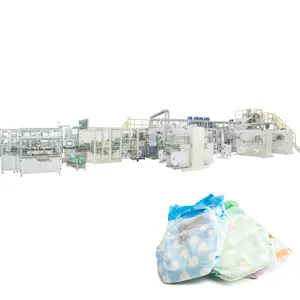 Full Servo Two-piece Pull up Baby Diaper Production Line Baby Diaper Machine Baby Diaper Making Machine thumbnail-1