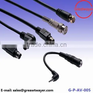 RF Coaxial BNC Type 4.5MM Diameter Video DVR CCTV Camera Cable + 3.5 DC Plug thumbnail-1
