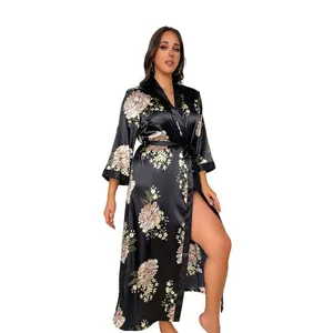 Plus Size Women's Pajama Bathrobe Oversized Manufacturer Customized Pinstar thumbnail-1
