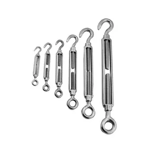 Factory Open Body Stainless Steel Eye Hook Turnbuckle Wire Rope Tensioner Adjustable Turnbuckle thumbnail-1