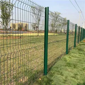 Customizable 3D Curved Outdoor Metal Garden Fence Panels Powder Coated Garden Fence 3D Curved Fence thumbnail-1